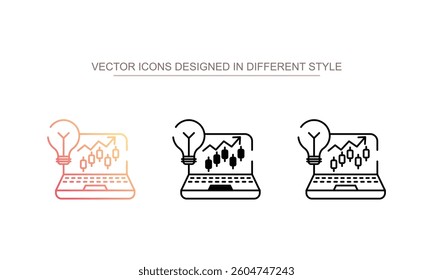 Trading Idea icon design with white background stock illustration