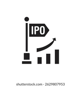 Trading Ipo Filled Icon Vector Illustration