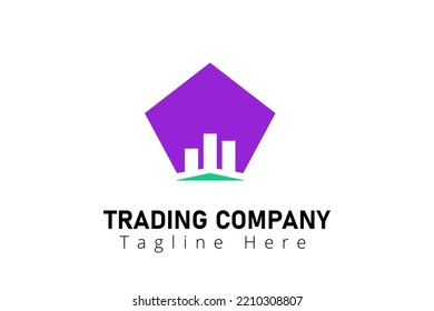 Trading Logo Company Template Vector, Emblem, Design Concept, Creative Symbol, Icon