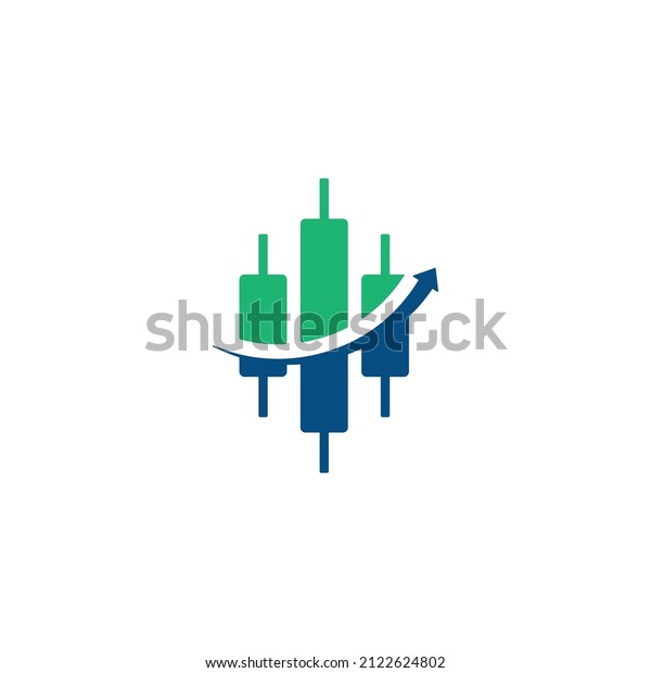 Vektor Stok Trading Logo Vector Icon Illustration Modern (Tanpa Royalti