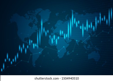 Trading Map World Abstract Financial Chart Stock Vector (Royalty Free ...