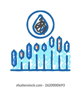 trading oil industry doodle icon sketch vector. trading oil industry sign. isolated symbol illustration