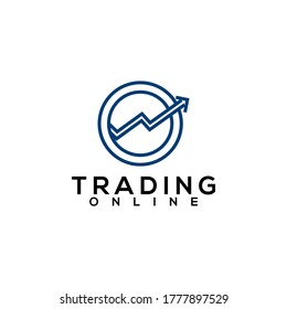 Trading Online Logo Design vector Template