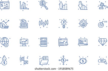 Trading Outline Icon Pack All Elements Stock Vector (Royalty Free ...