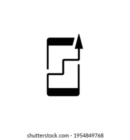 Trading phone icon in trendy simple style isolated on white background. Symbol for your web site design, logo, app, UI. Vector illustration, EPS