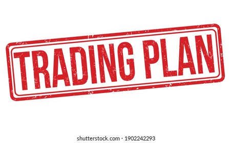 Signo o sello del plan de negociación sobre fondo blanco, ilustración vectorial