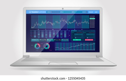 Trading Platform Interface With Infographic Elements