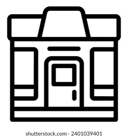 Handelspost Symbol Umrissvektor. Handelsgeschäft. Business-Outlet-Boutique
