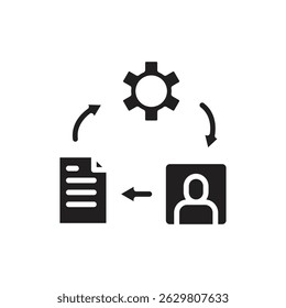 Trading Process Filled Icon Vector Illustration