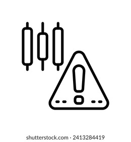 icono de riesgo comercial. icono de línea vectorial para tu sitio web, móvil, presentación y diseño de logotipo.