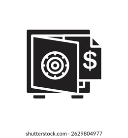 Ilustración vectorial de iconos de esquema de valores comerciales