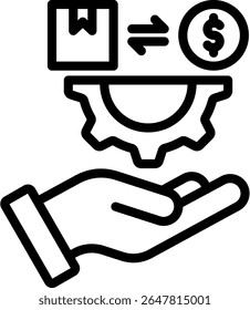 Icono de Servicios de Trading Ilustración vectorial de esquema