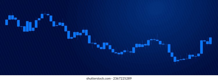 Trading of stock Chart blue technology Background template. trade Chart of forex, cryptocurrency, stock market and Binary option with Candles and indicators. Exchange buy sell in financial market.