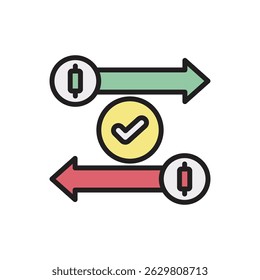 Ilustração do vetor do ícone da Bolsa de Valores