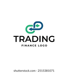 Trading, trade, currency investment logo design.