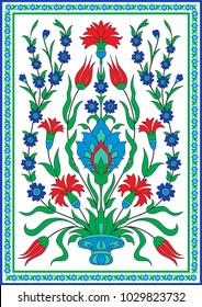 Tradirional turkish style floral design