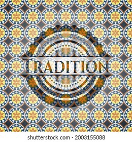 Insignia tradicional de estilo árabe. Decoración árabe. 