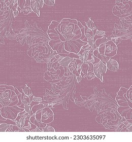 Tradition floral seamless pattern, damask vintage ornament. Royal victorian flourish wallpaper, luxury textile. Damascus style pattern for wallpapers, textile, packaging, design of luxury products
