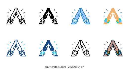 Tradition icons set multiple style collection. Editable stroke 
