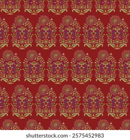 Tradition Mughal Motif Fantasy Flowers,Baroque design, luxury European design 