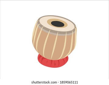 Tradition Music Instrument Indian Pakistani Music Tabla Illustration Vector