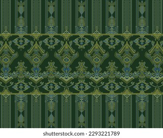Tradition naga or big snake god pattern is very popular in local of North-East Thailand. Art for fabric seamless ethnic repeat batik carpet print and textile tile create design snake naga.