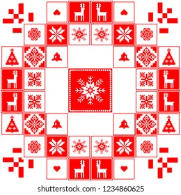 Tradition red and white Christmas design