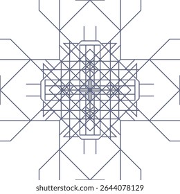 Tradition seamless floral pattern. An abstract geometric ornament.