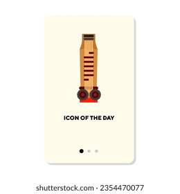 Tradition symbol flat vector icon. Gayageum isolated vector. Country and tradition concept. Vector illustration symbol elements for web design and apps
