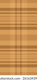 Tradition texture check textile, gingham pattern fabric vector. Hippie tartan background seamless plaid in orange color palette.