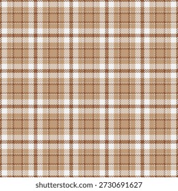 Fondo de Vector de textura tradicional, control de patrón textil tradicional. Forma tela sin costuras de tartán a cuadros en colores naranja y blanco.