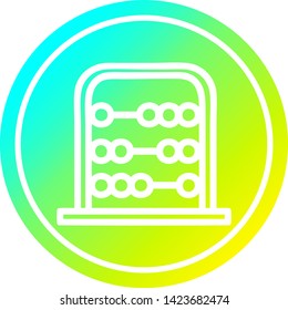 traditional abacus circular icon with cool gradient finish