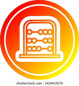 traditional abacus icon with warm gradient finish