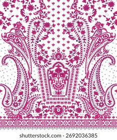 Borde Abstractas tradicional para el diseño textil listo para imprimir elegante y con estilo