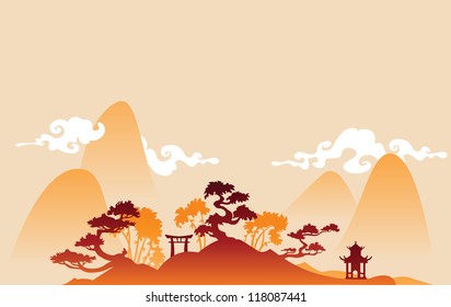 Traditional abstract chines background