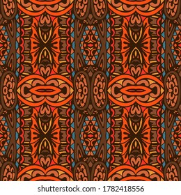 Traditional abstract geometric ethnic seamless pattern ornamental. Ethnic boho textile. Decorative fabric art design