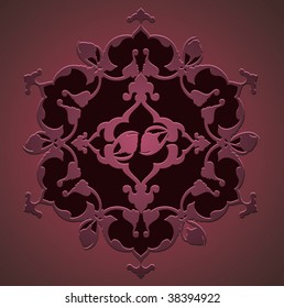 Traditional abstract ottoman flower background