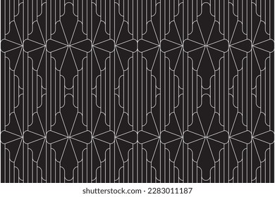 Traditional of abstract pattern. Design ethnic black and white colors. Design print for illustration, texture, textile, wallpaper, background. Set 1