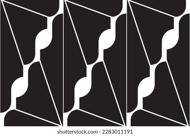 Traditional of abstract pattern. Design ethnic black and white colors. Design print for illustration, texture, textile, wallpaper, background. Set 1