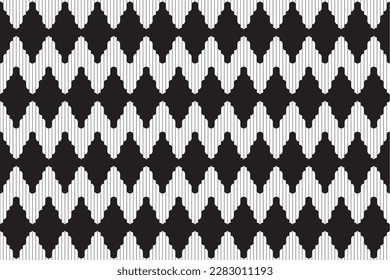 Tradicional de patrón abstracto. Diseñar colores étnicos negro y blanco. Impresión de diseño para ilustración, textura, papel pintado, fondo. Establecer 9a