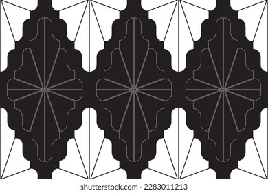 Traditional of abstract pattern. Design ethnic black and white colors. Design print for illustration, texture, textile, wallpaper, background. Set 10