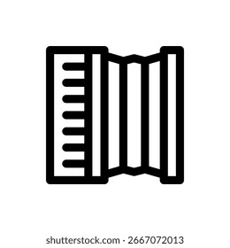 Traditional accordion musical instrument illustration for folk music and cultural designs