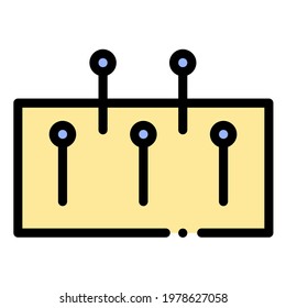 Traditional Acupuncture Therapy. Chinese Therapy in Color Filled Outline Icon