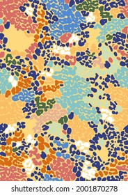 Traditional African culture. Leopard skin in alternative colors. Vector repeated seamless pattern