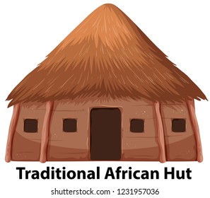 A traditional african hut illustration