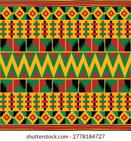 Traditional African Kente Pattern background