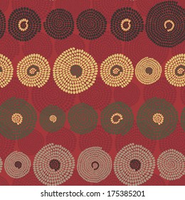 Traditional African Ornament with swirls. Seamless vector pattern.