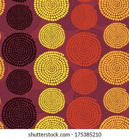 Traditional African Ornament with swirls. Seamless vector pattern.