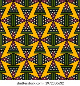 Traditional African pattern. This is a simple vector illustration with harmonious blend of retro and modern styles. The color can be changed if needed. Eps10 vector.