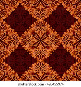 Traditional African Tribal Kitenge Inspired Seamless Pattern